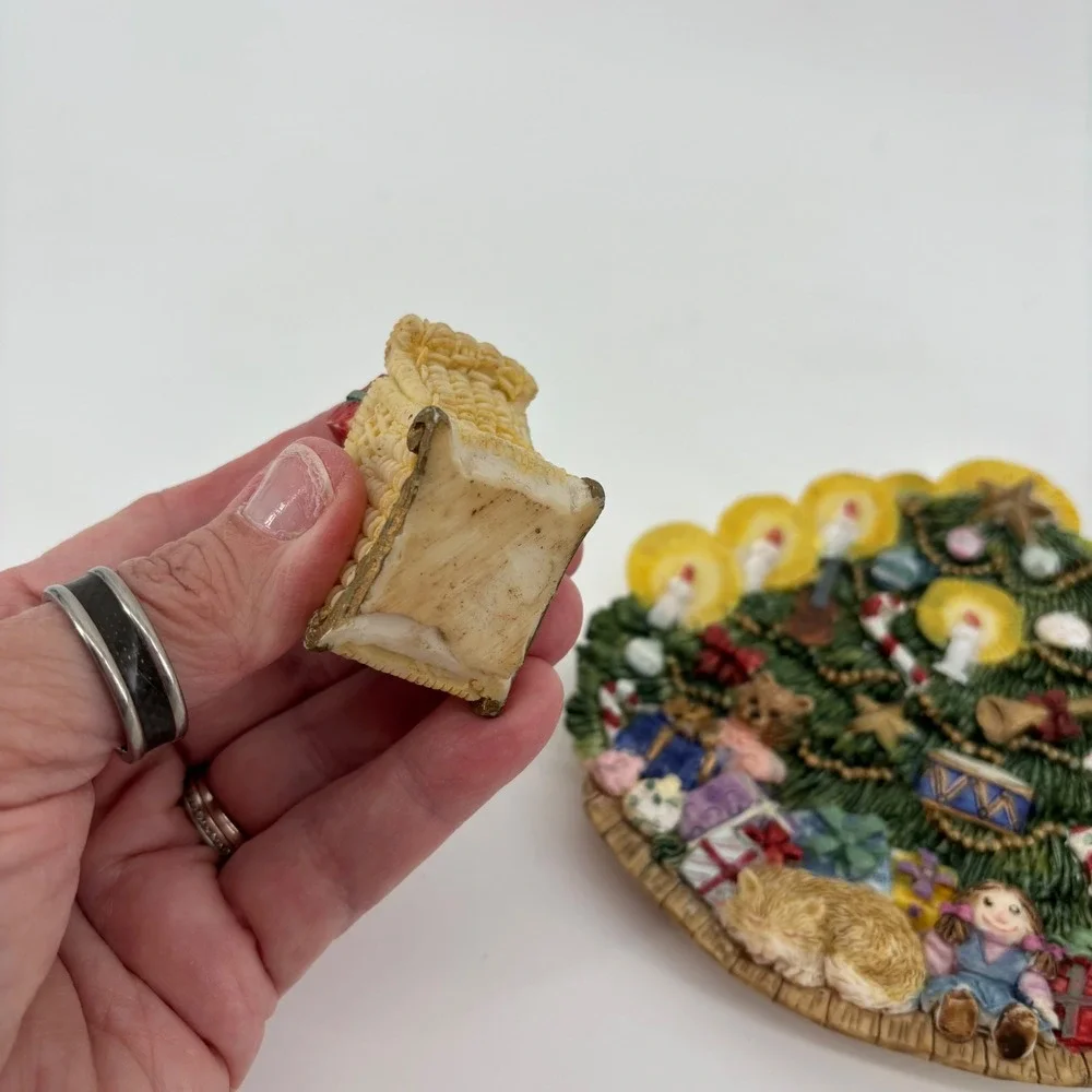 Vintage Popular‎ Imports Christmas Tree Figurine Multicolor Resin 1997 Nostalgic